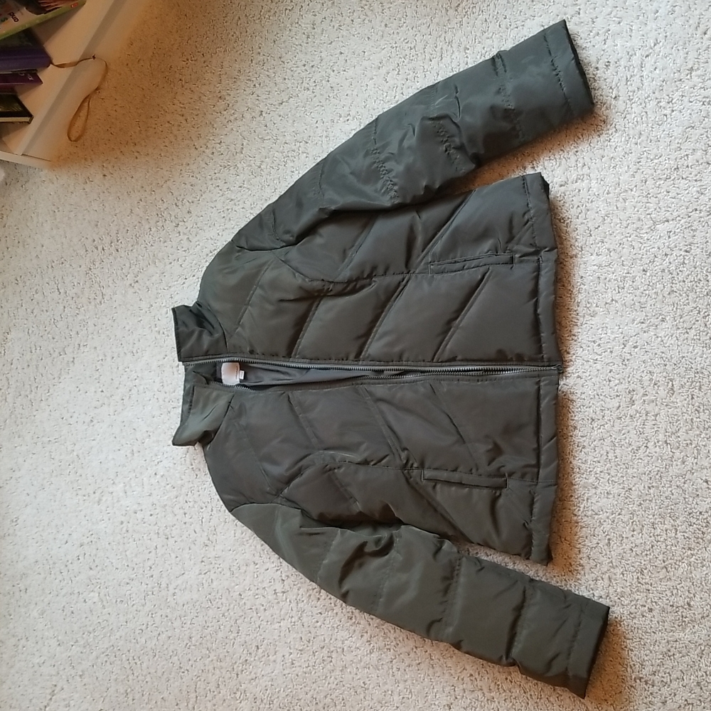 COPY - Halogen dark olive green puffy coat